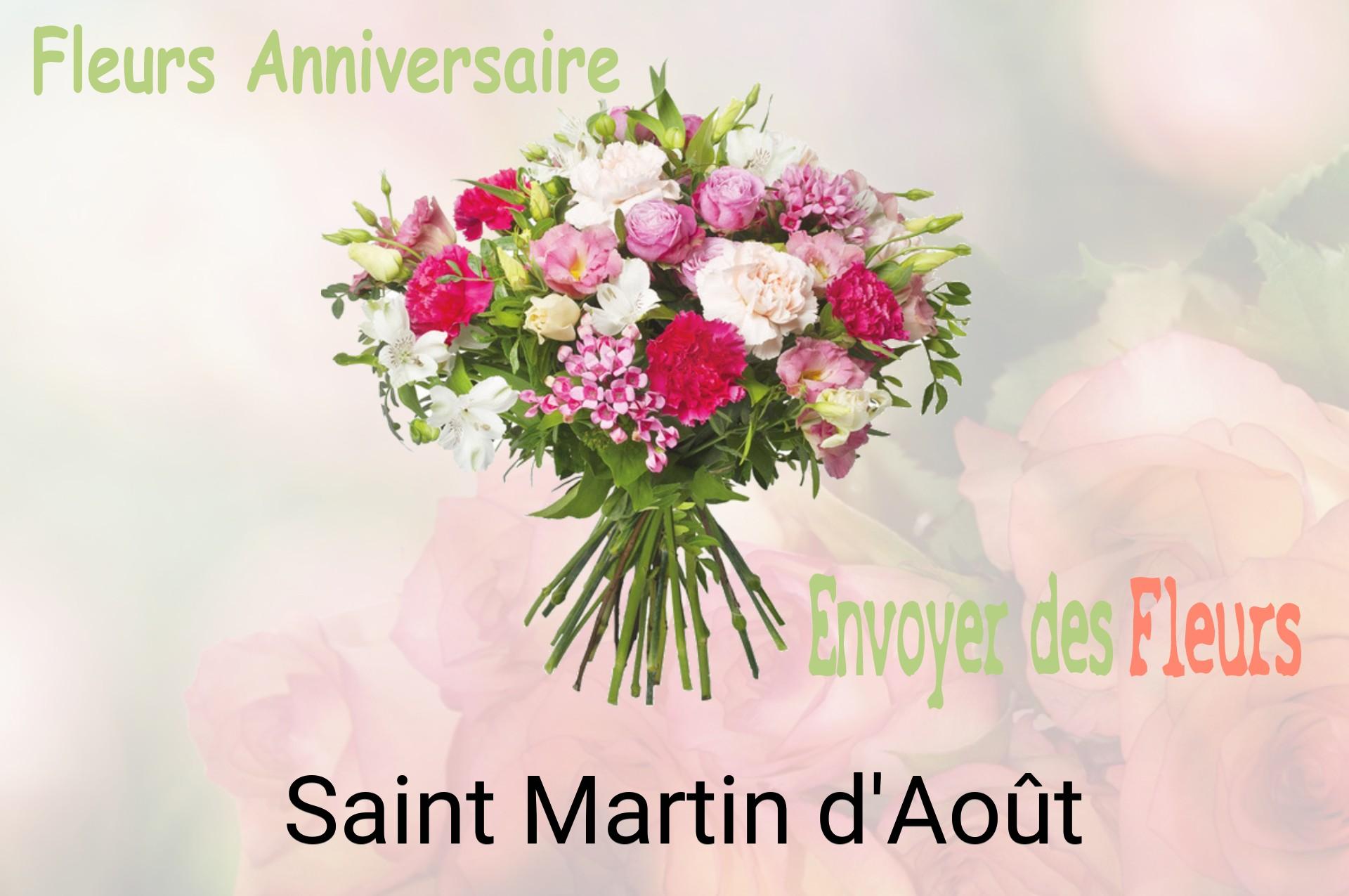 Bouquet de fleurs d’anniversaire livré à Saint-Martin-d'Août