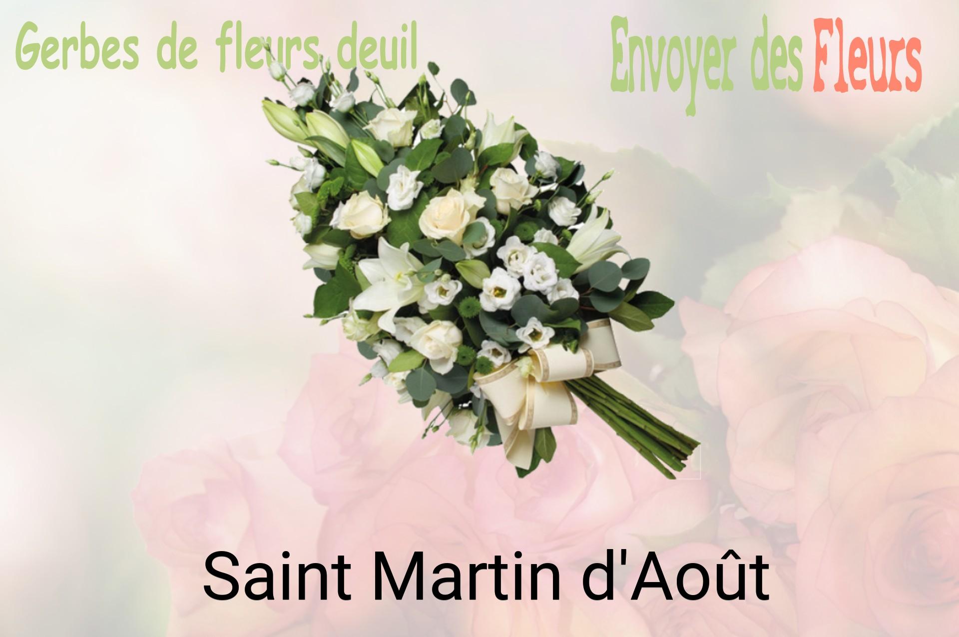 Gerbe de fleurs de deuil livrée à Saint-Martin-d'Août
